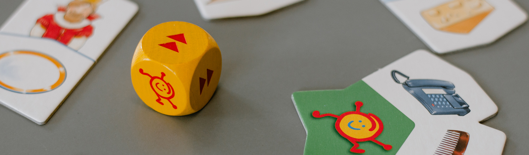 Detailansicht Brettspiel zum Würfeln